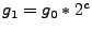 $g_{1}=g_{0}*2^{c}$